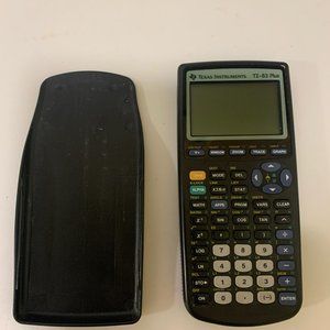Texas Instruments TI-83 Plus Graphing Calculator Black With Covers!!
